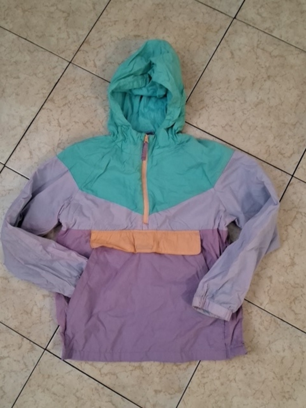 Cat&jack Kids Colorblock Hooded Windbreaker Jacket - Mint, Lavender & Peach
